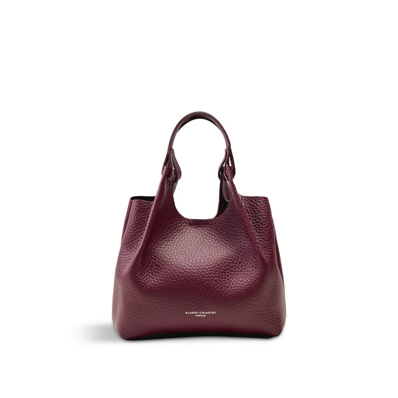 Dua Medium Leather Crossbody Bag Berry Wine