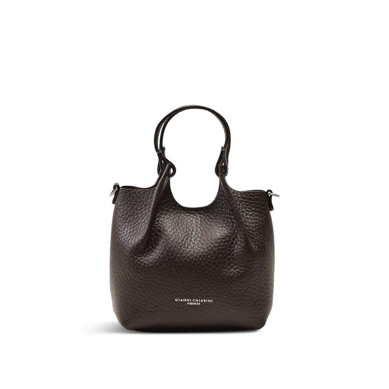 Dua Small Leather Crossbody Bag Espresso Brown
