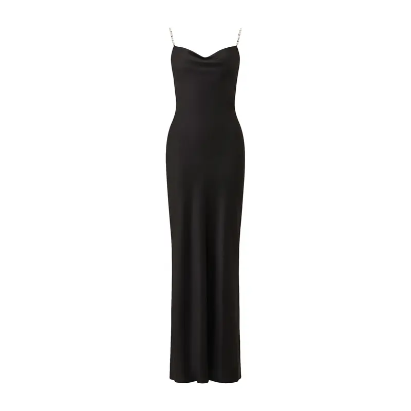 Presley Diamante Strap Satin Maxi Dress
