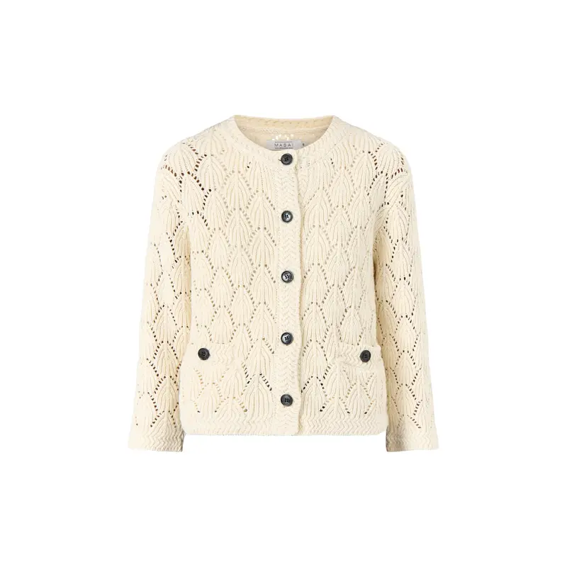 Malexina 3/4 Sleeve Cardigan White