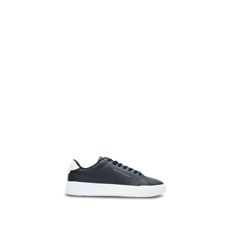 Tommy Hilfiger Court Leather Detail Trainers Blue
