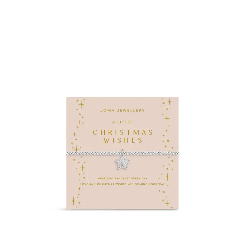 Christmas Wishes Silver Plated Bracelet