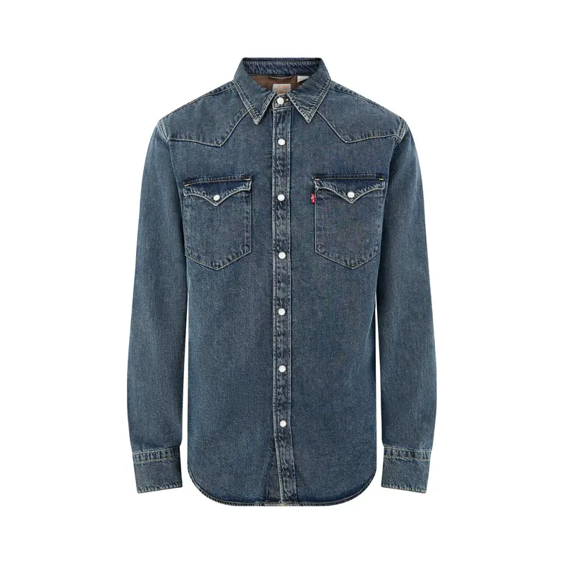 Barstow Western Standard Denim Shirt Brown