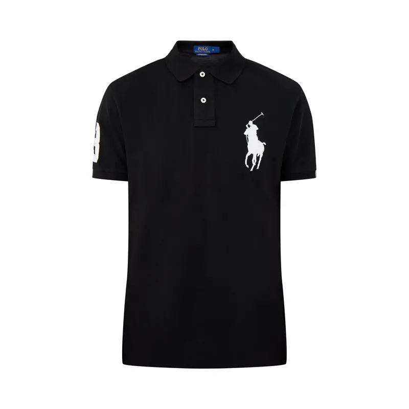 Big Short Sleeves Polo Top Black