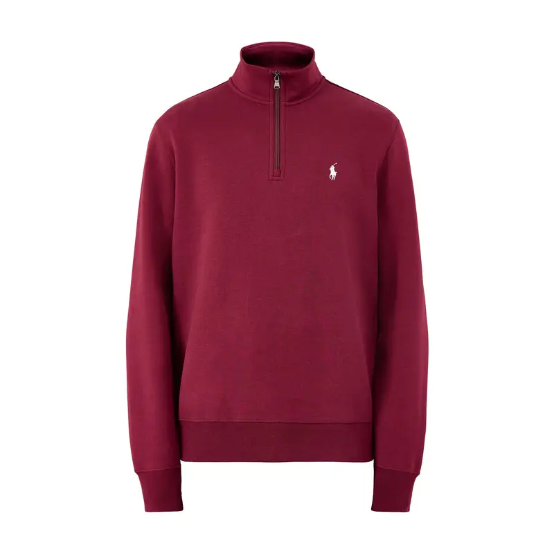 Double Knit 1/4 Zip Sweatshirt Wine