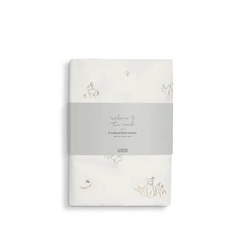 2 CotBed Fitted Sheets BunnyFox