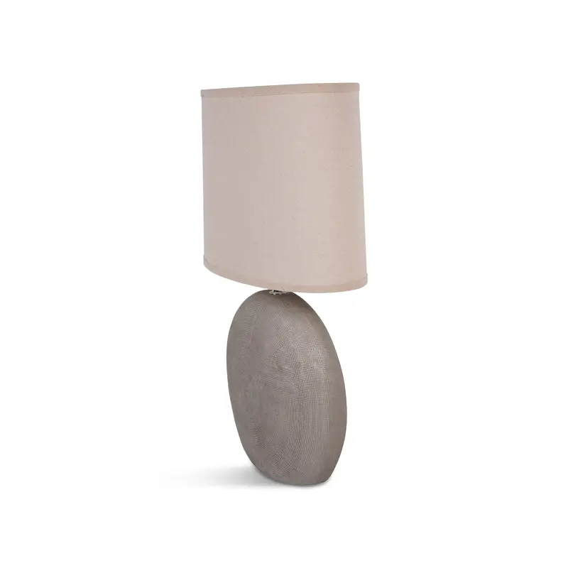 Lunara Textured Ceramic Table Lamp with Shade E27 60W