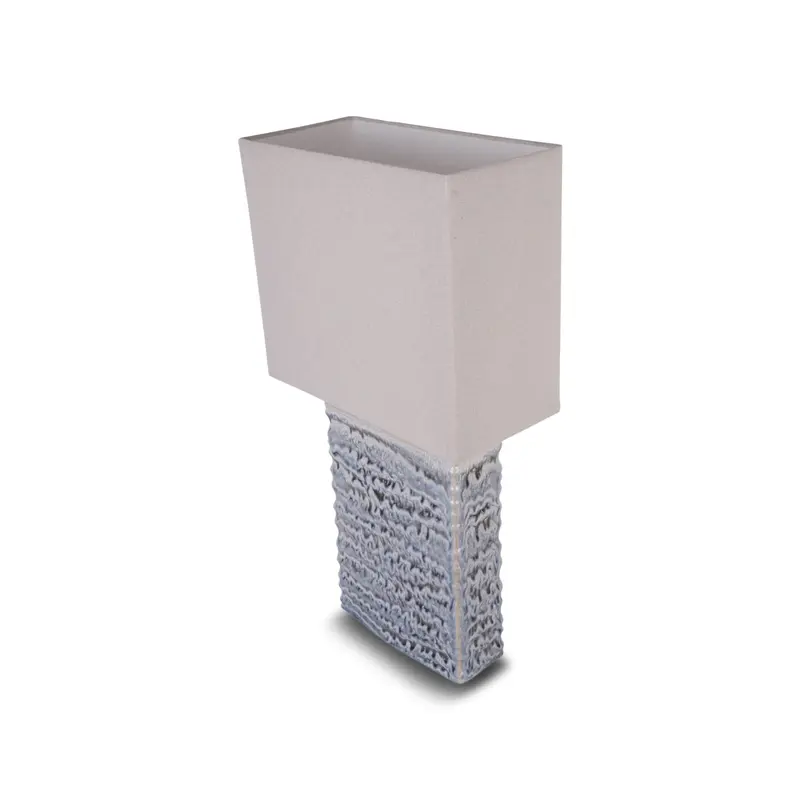 Sereno Square Ceramic Lamp Off White with Shade E27 60W