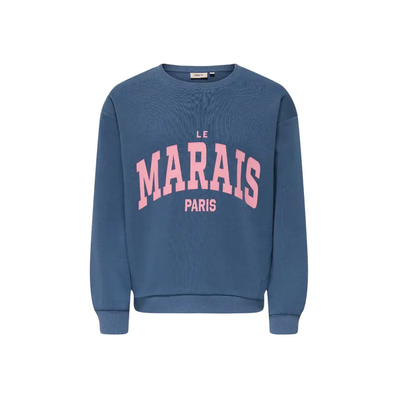 Marisa Long Sleeves O-Neck Loose Printed Sweatshirts Vintage Indigo