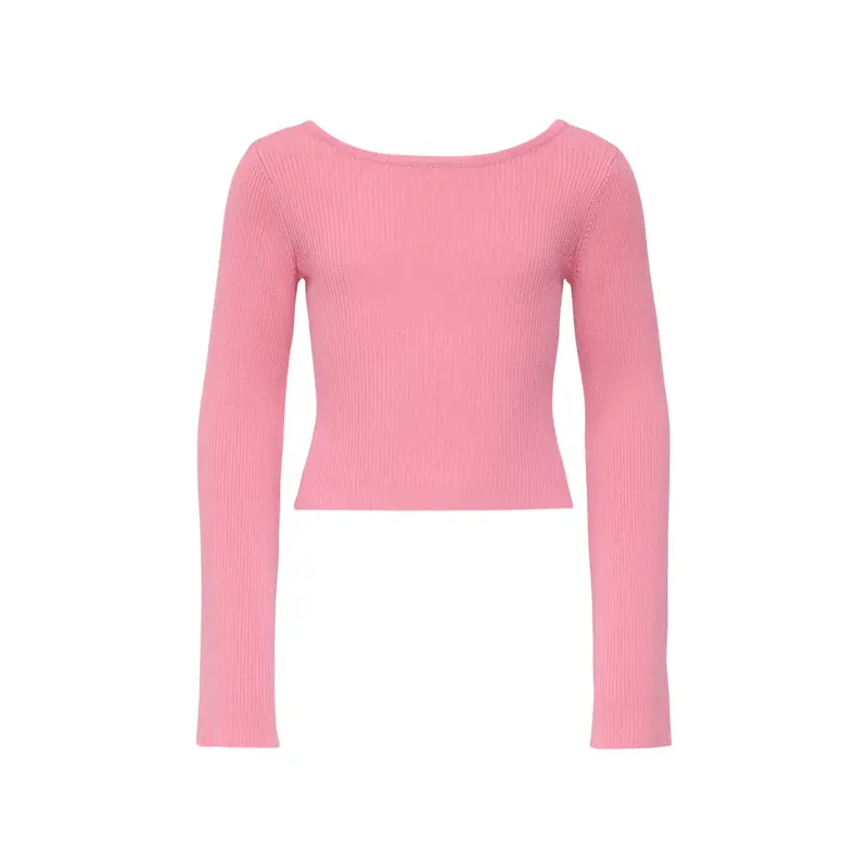 Natasja Long Sleeves Deep Back Knitwear Pink