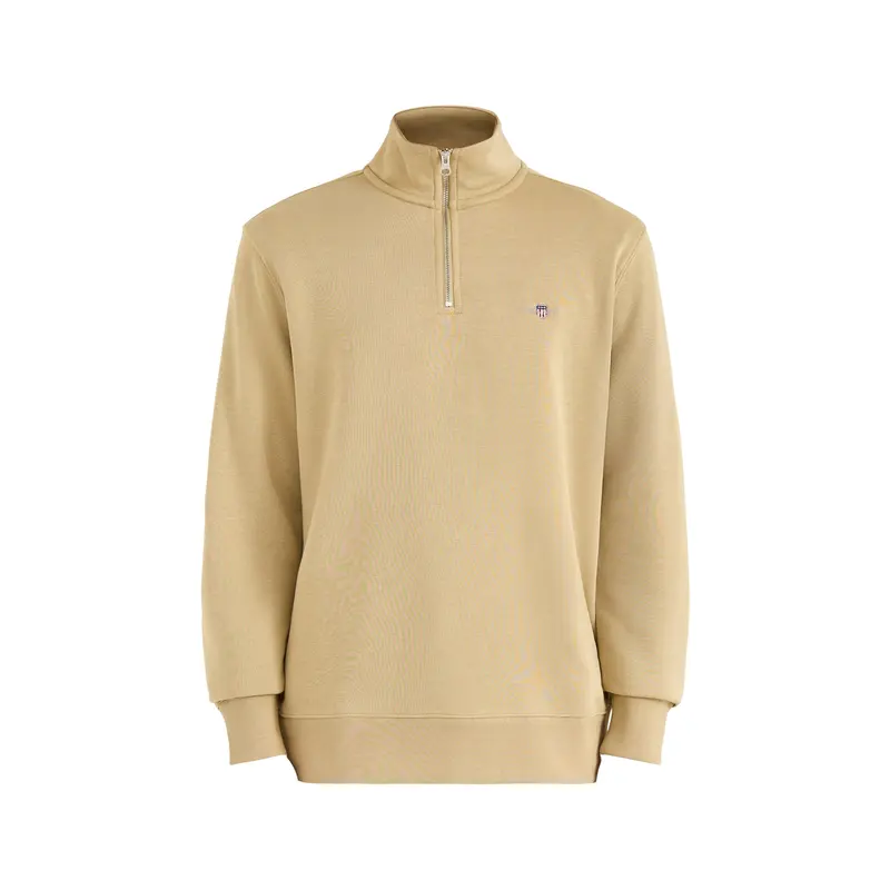 Shield Half Zip Sweatshirt Tan