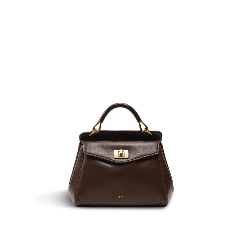Lucia Classic Top Handbag Dark Brown Dark Brown