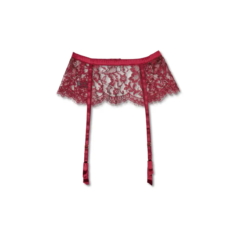 Naraya Suspender Belt Bordeaux
