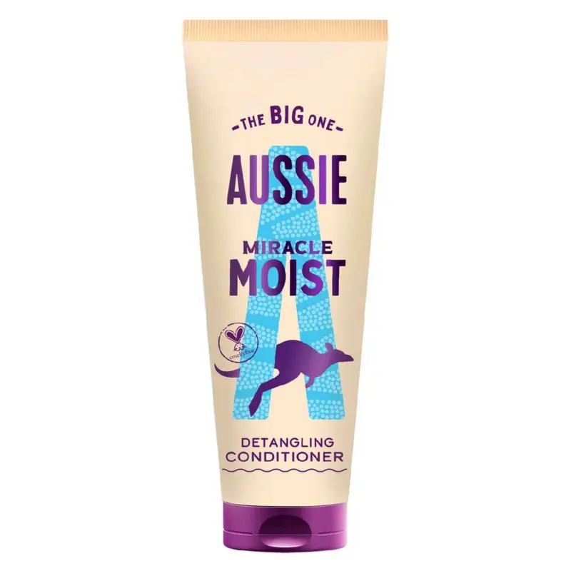 Aussie Miracle Moist Detangling Conditioner 275ml. Moisturising Formula to Revive Dry Hair