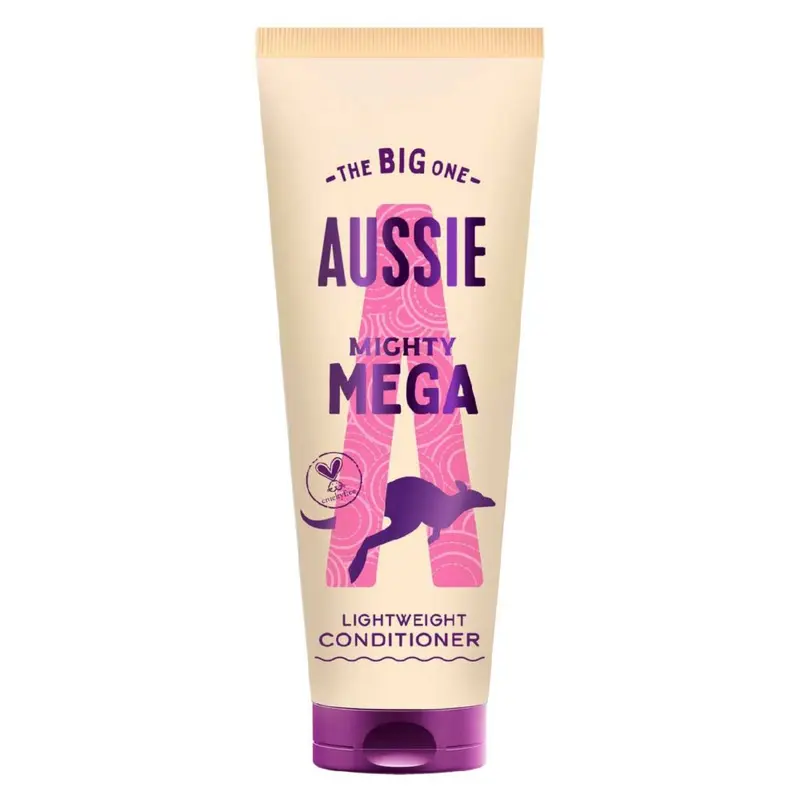 Aussie Mighty Mega Lightweight Conditioner 275ml. Daily Moisturiser for All Hair Types