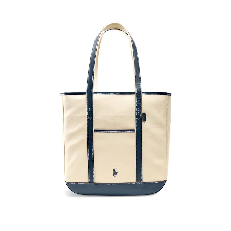 Medium Shopper Tote Ecru/Navy