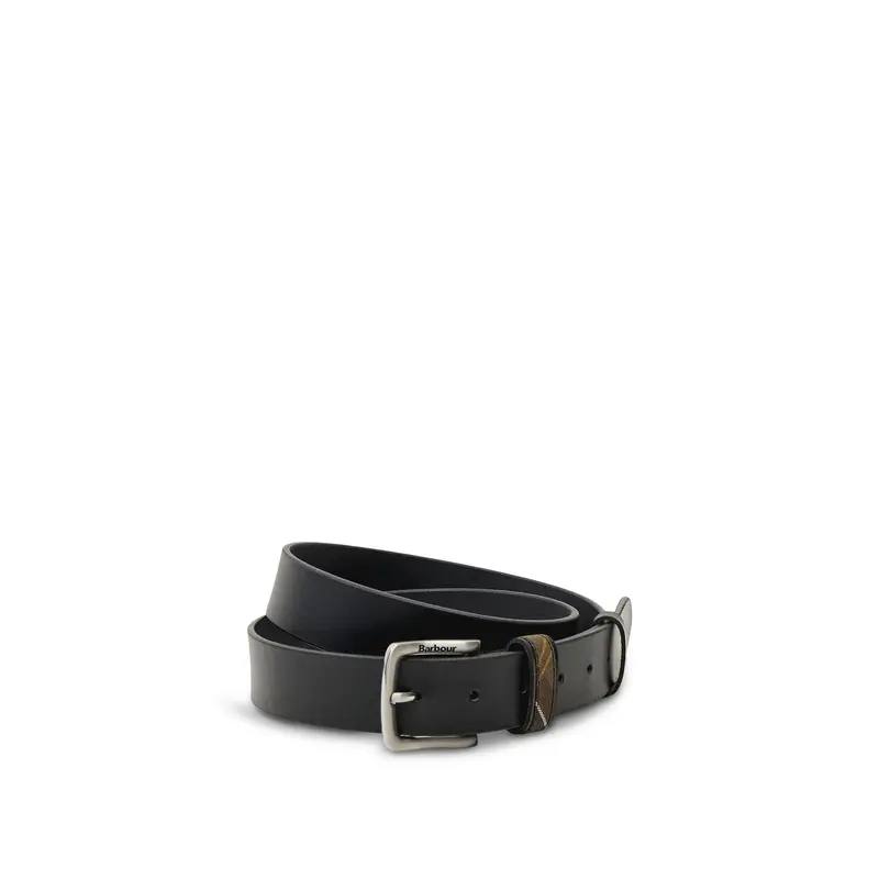 Barbour Esk Leather Belt Black