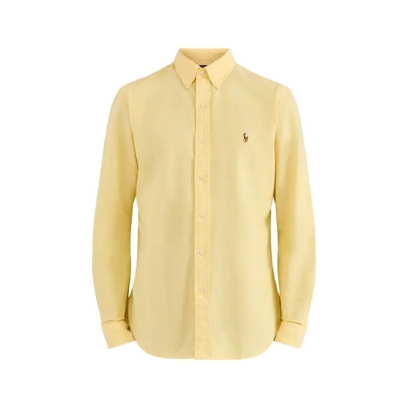 Custom Fit Cotton Oxford Shirt Yellow Cotton