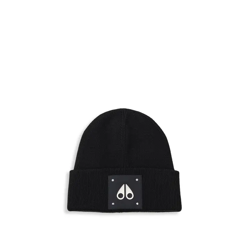Large Logo Beanie Black Wool