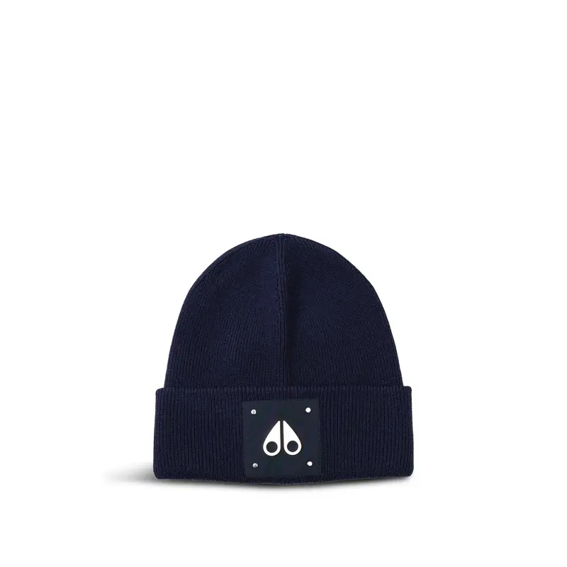 Large Logo Beanie Navy Wool