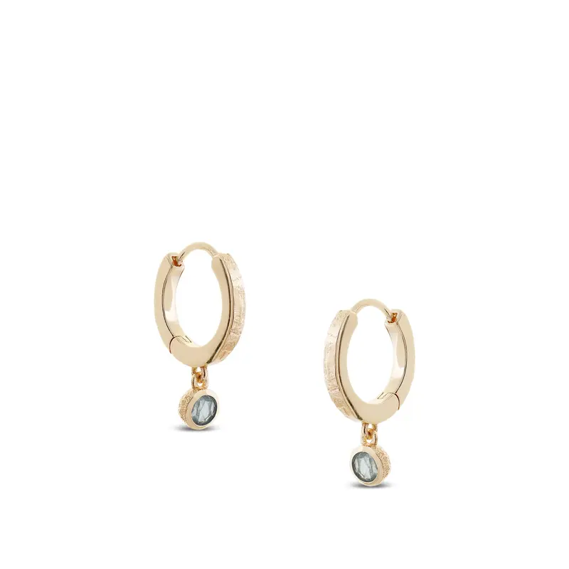 Aquamarine Hoop Earrings