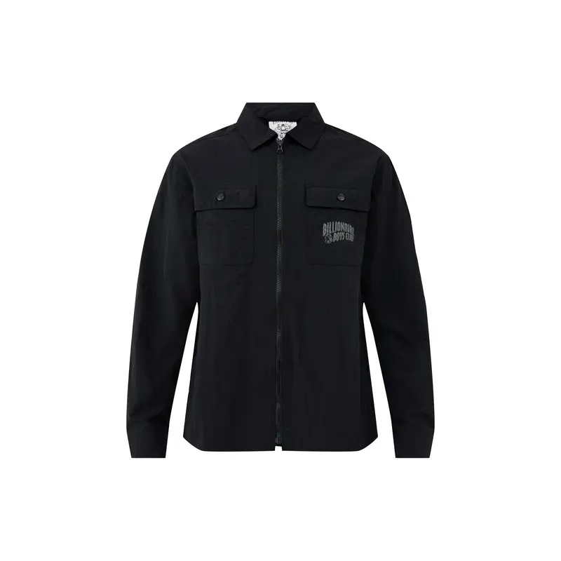 Arch Logo Nylon Overshirt Black