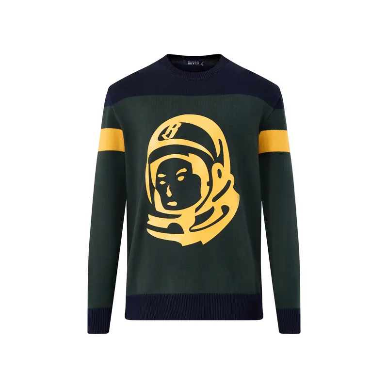 Astro Panelled Knit Jumper Dark Green