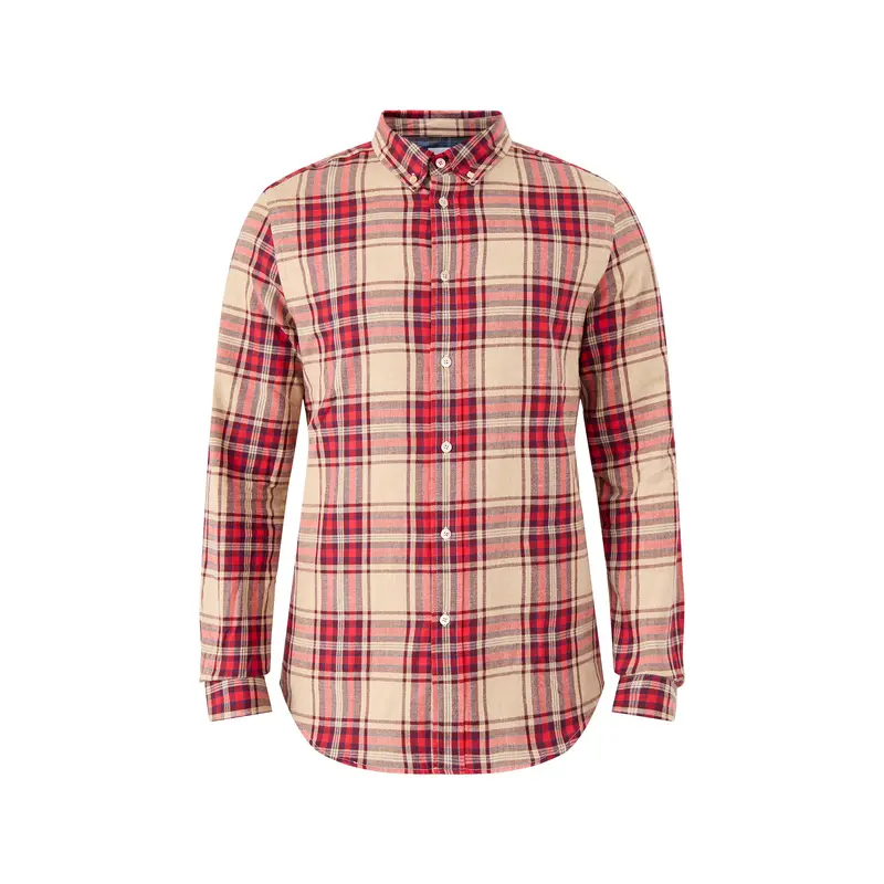 Flannel Check Shirt Tan