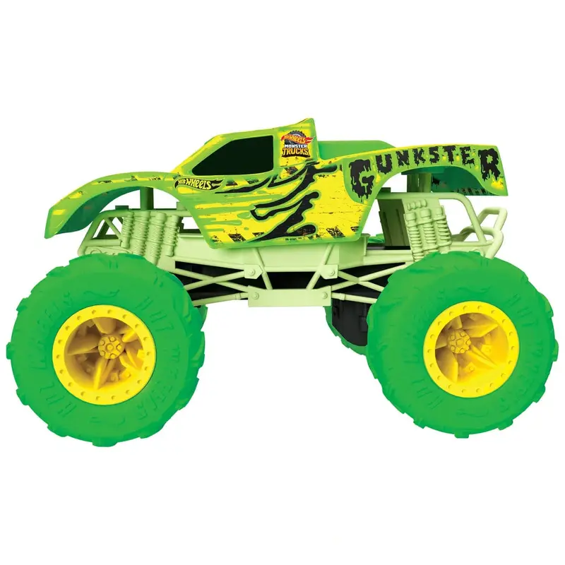 Hot Wheels Monster Trucks Remote Control Gunkster Glow In The Dark 1:15 Scale