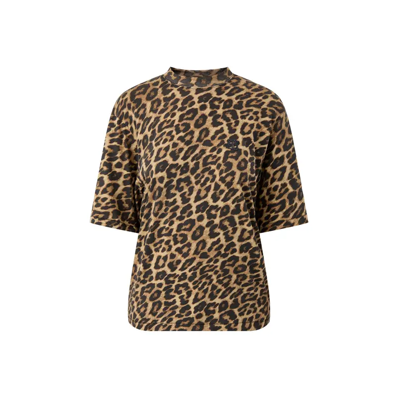 Avi Tee Black And Brown Leopard