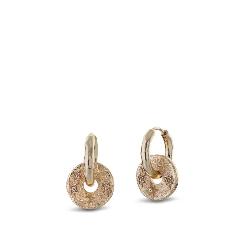 Celestial Drop Earrings Gold