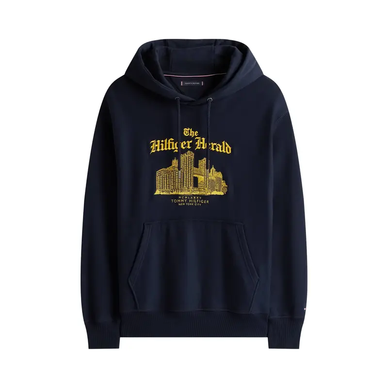 Logo Embroidery Relaxed Drawstring Hoody