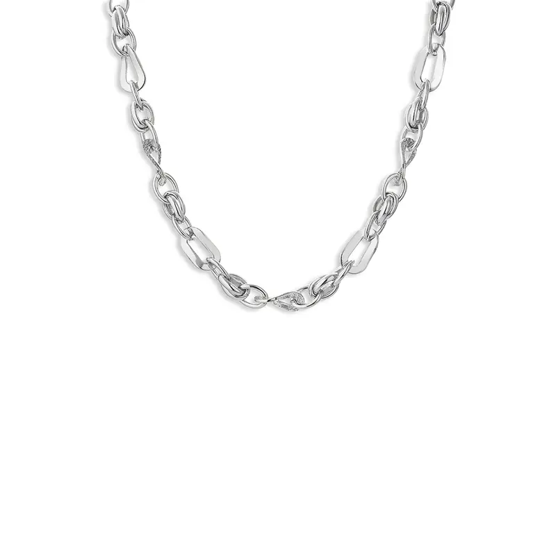 Wave Chain Necklace Silver