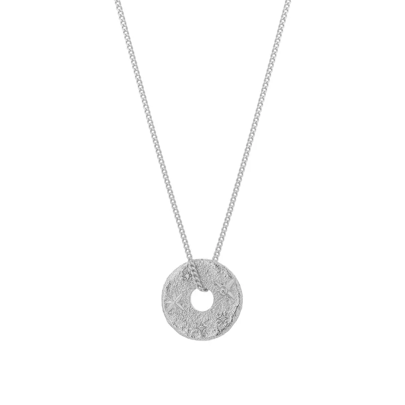 Celestial Pendant Necklace Silver
