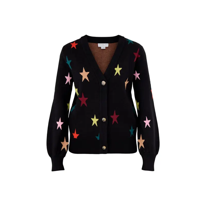 Star Cardigan Black