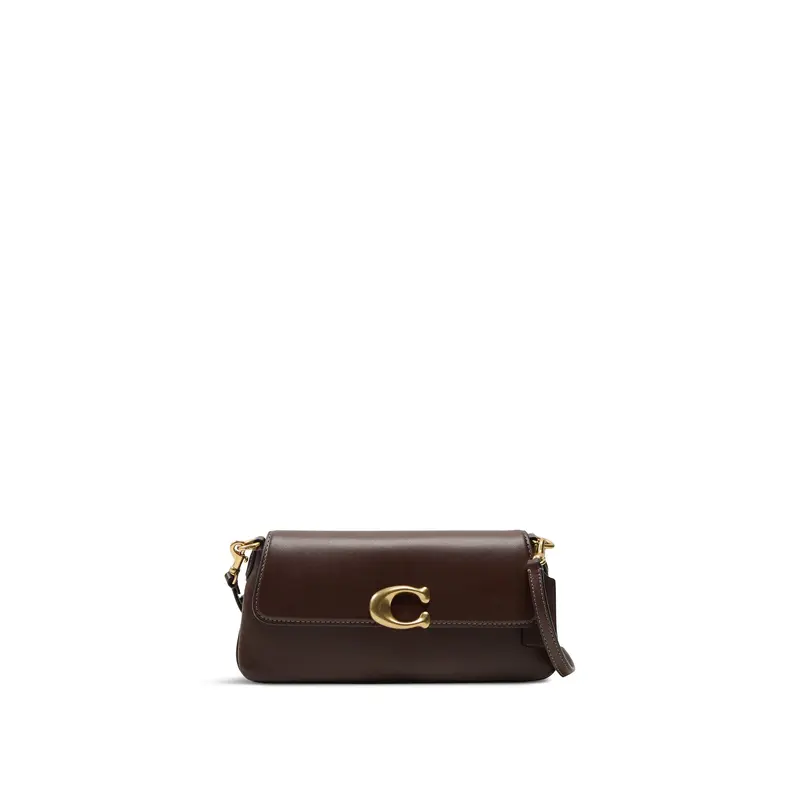 Refined Calf Leather Jet Shoulder Bag Maple