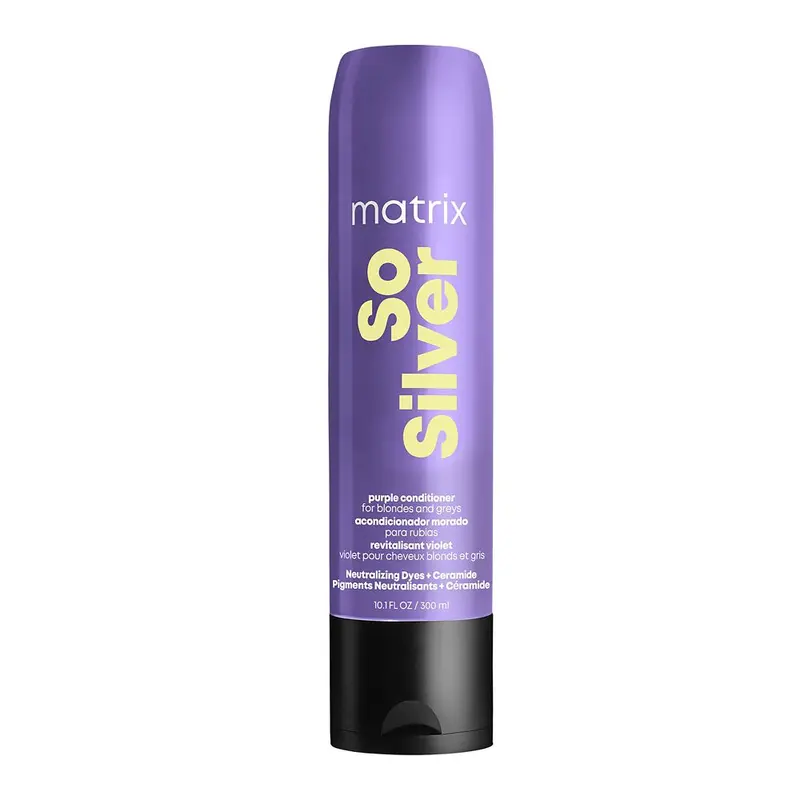 Matrix So Silver Purple Toning Pigmented Conditioner For Blonde, Grey + Silver Hair 300ml