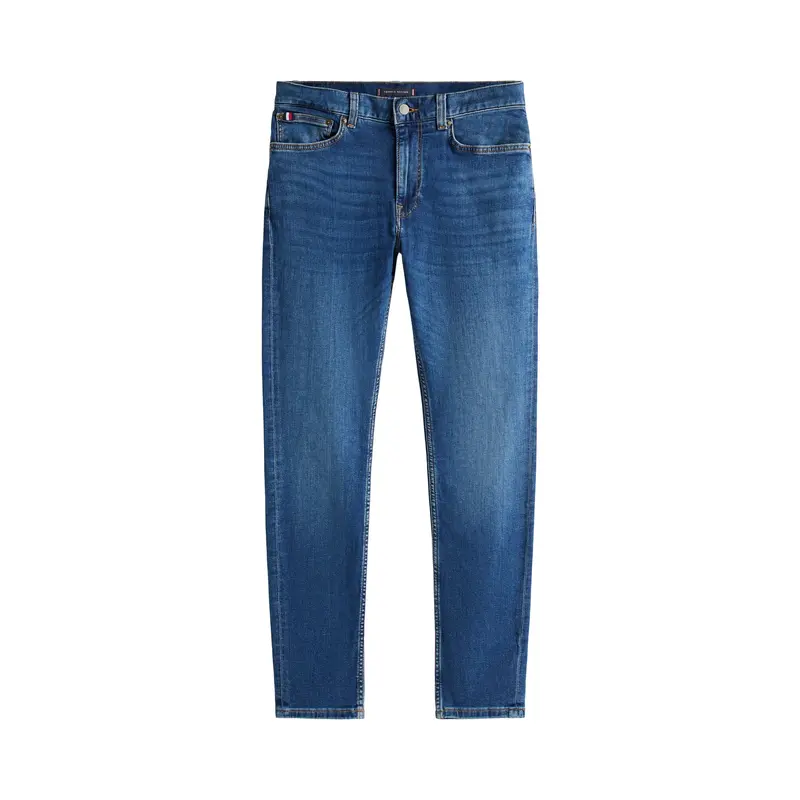 Bleecker Slim Leg Jeans Mid Blue Cotton