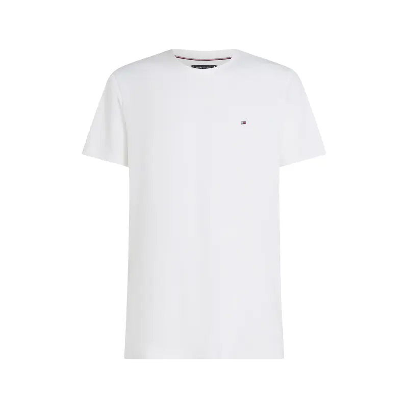 Flag Embroidery Crew Neck T-Shirt White
