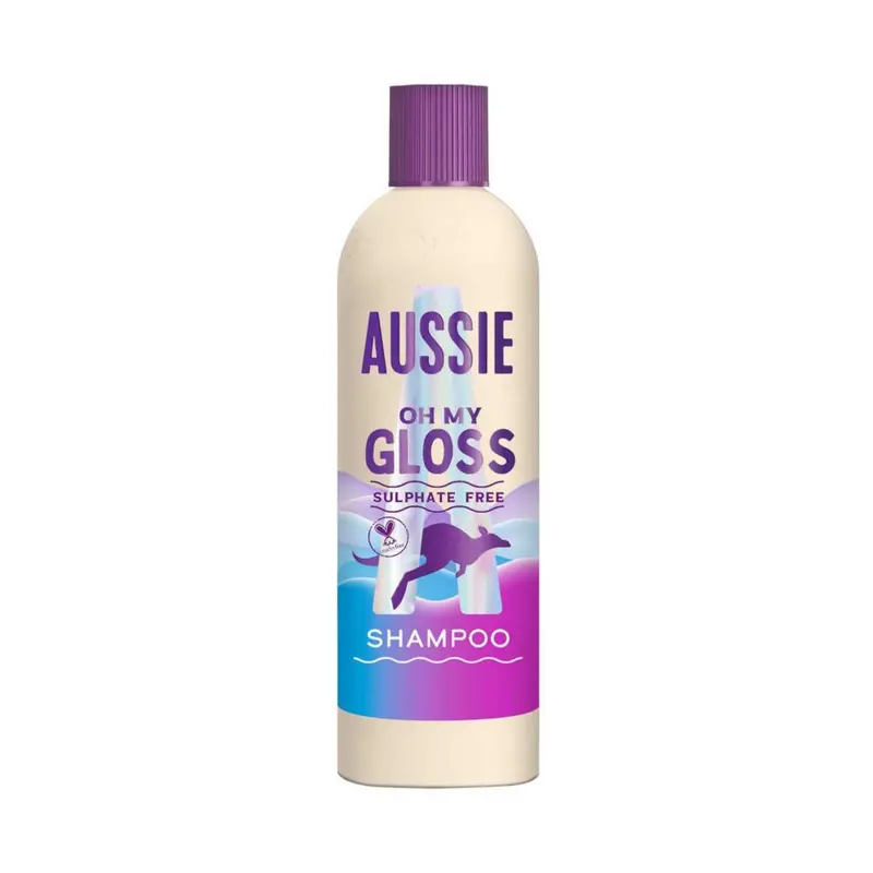 Aussie Oh My Gloss Shampoo 300ml. Deeply Moisturises Dry and Dull Hair. Sulphate Free