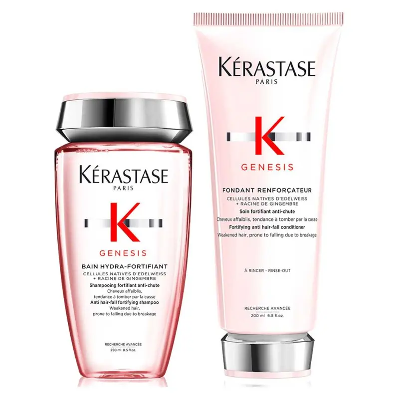 Krastase Genesis Shampoo and Conditioner Set, Anti-Hair-Fall Routine to Maintain Weakened Hair Prone to Breakage, Duo Set