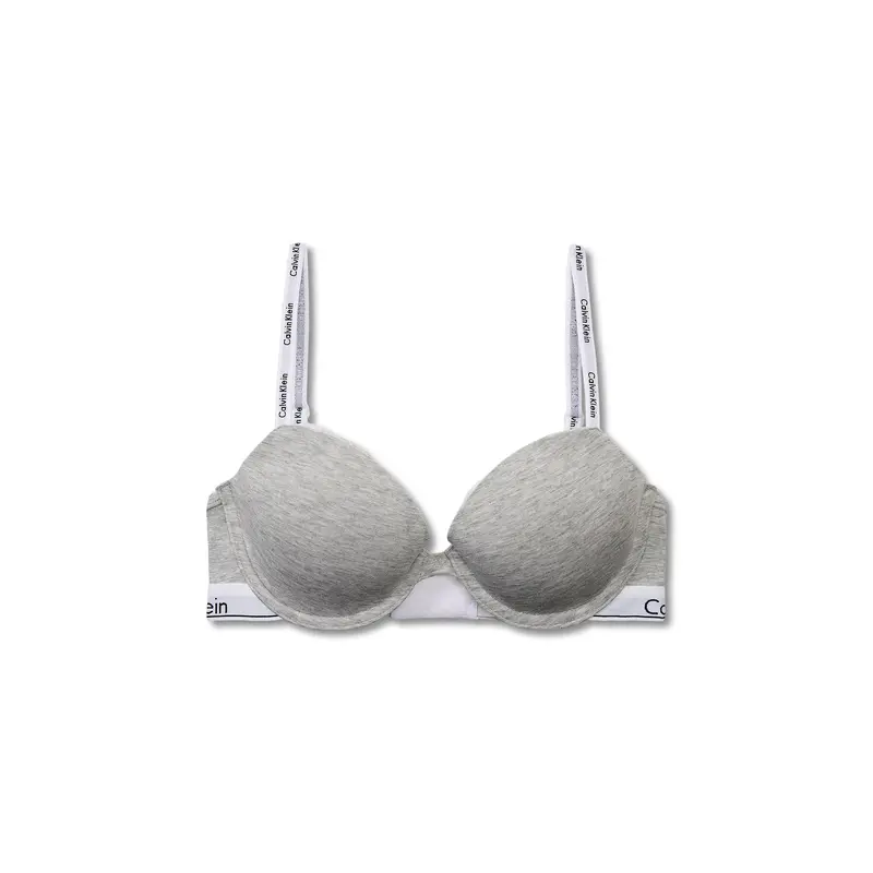 Icon Cotton Lightly Lined Demi Bra Grey Heather