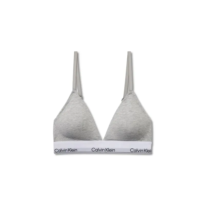 Icon Cotton Lightly Lined Triangle Bra Grey Heather