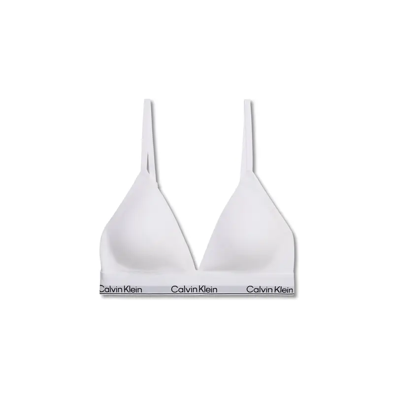 Icon Cotton Lightly Lined Triangle Bra White