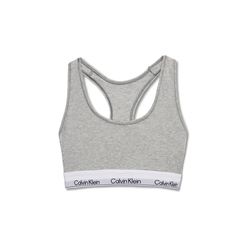 Icon Cotton Unlined Bralette Grey Heather