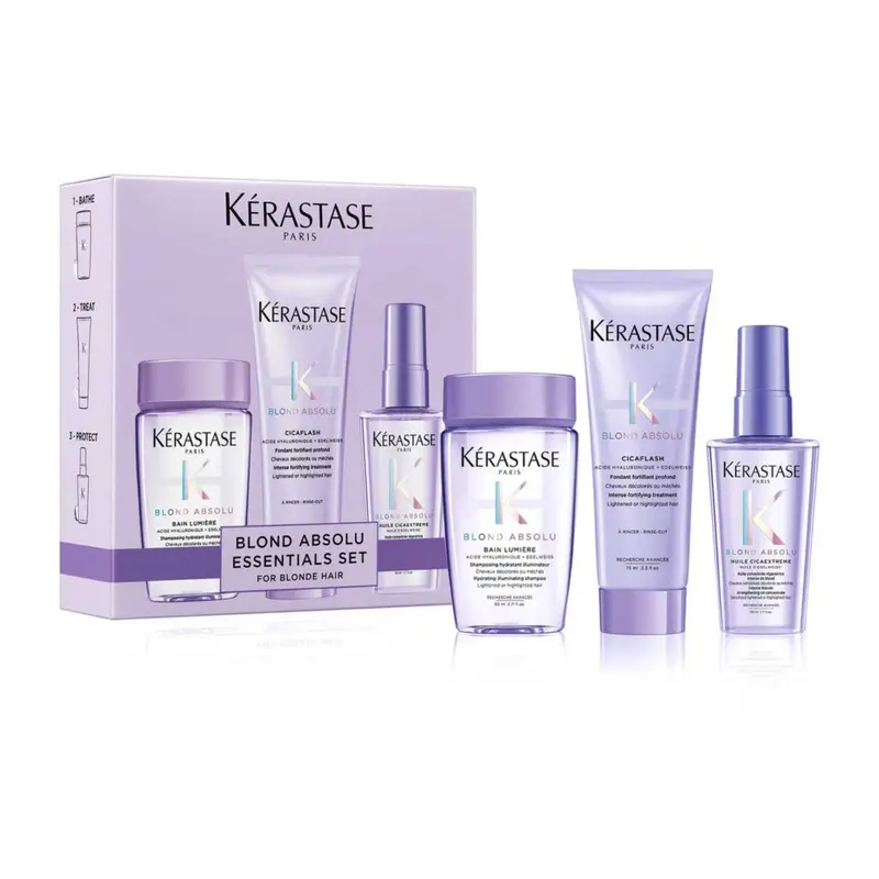 Krastase Blond Absolu Discovery Gift Set for blonde hair with Hyaluronic Acid