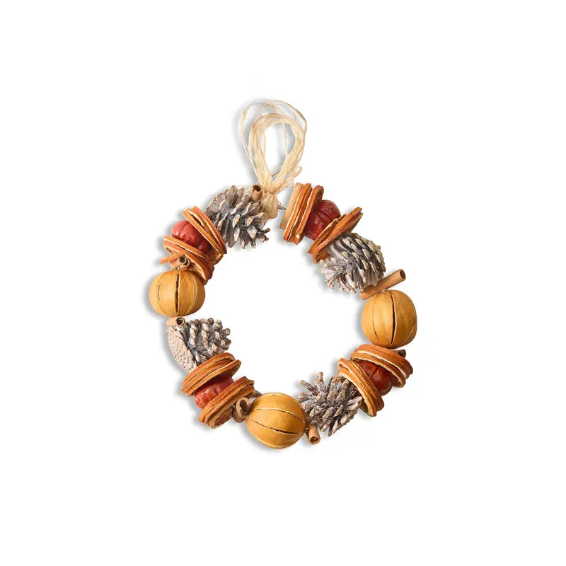 Winter Circle Orange Christmas Wreath