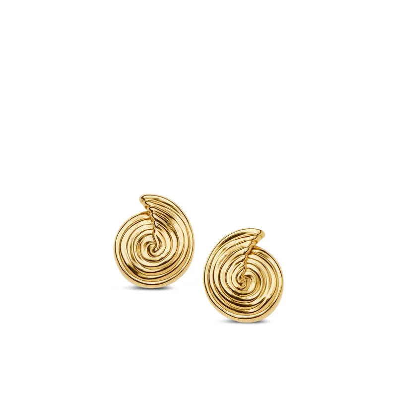 Spiral Small Stud Earrings Gold