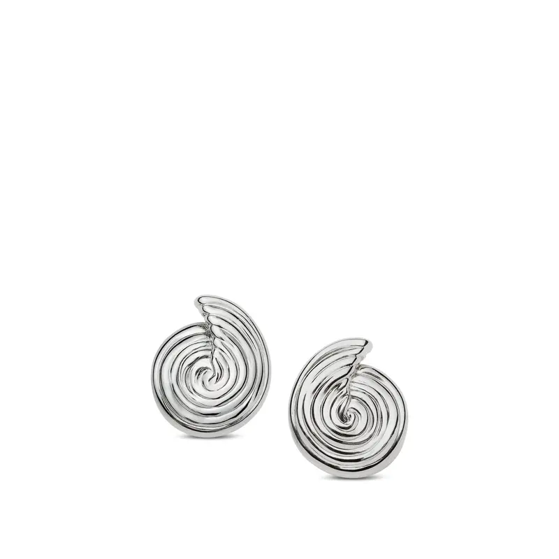 Spiral Small Stud Earrings Silver
