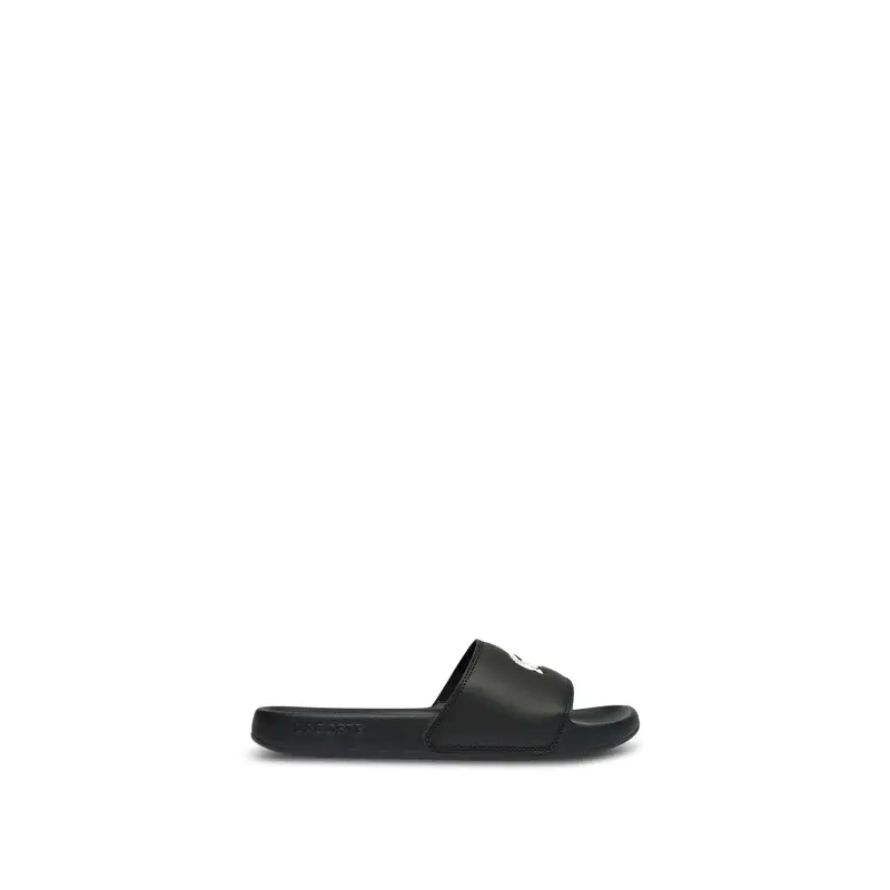 Black LACOSTE Serve Slide Sandals